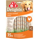 8in1 8 in 1 Delights Twisted Sticks za male pse piletina - 70 komada | shoptok.hr