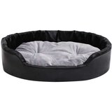 vidaXL Krevet za pse crno-sivi 90 x 79 x 20 cm od pliša i umjetne kože | shoptok.hr