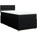 vidaXL Krevet s oprugama i madracem crni 90x200 cm od tkanine | shoptok.hr