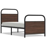 vidaXL Posteljni okvir brez vzmetnice 75x190 cm rjav hrast inž. les | Shoptok.si