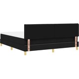  Krevet s opruga kutije s jastukom Crna 180 x 200 cm tkanina | shoptok.hr