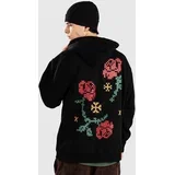 Cross Stitch Collage Pulover s kapuco black