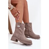 Boto Insulated Women's Ankle Boots Low Heel Gray Mirellea | Shoptok.si