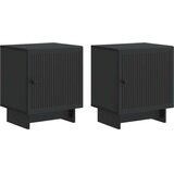  Noćni ormar 2 pcs Crna 43 x 34 5 x 50 cm Konstruirano drvo - Crna 2 | shoptok.hr