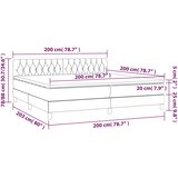  s oprugama i madracem krem 200 x 200 cm od tkanine | shoptok.hr