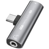 INF USB-C na 3,5 mm adapter za slušalke in polnilec Grey, (21248033) | Shoptok.si