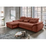 Livetastic KOTNA SEDEŽNA GARNITURA, rebrasti žamet barve korale | Shoptok.si