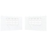  Zid šatora za zabavu 2 pcs 400 x 195 cm Bijela PE i čelik | shoptok.hr