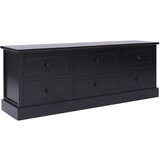 Maison Chic TV omarica - TV enota - Televizijska omarica črna 108x30x40 cm trden les pavlovnije, (21699574) | Shoptok.si