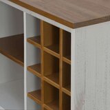  Vinska omara HALDEN s stojali za vino in drsnimi vrati Beli bor, (22136065) | Shoptok.si