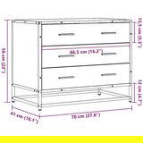 vidaXL Omarica s predali črna 70x41x56 cm konstruiran les | Shoptok.si