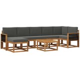 vidaXL Zunanja garnitura za sedenje 8 pcs Naravna in antracitna, (5000282412) | Shoptok.si