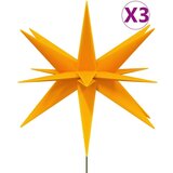  Božične svetilke s konicami 3 kosi LED zložljive rumene 57 cm | Shoptok.si