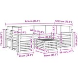  Set vanjskih sofa 7 kom. Bijela i svjetlosiva Poliester | shoptok.hr