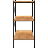  Polica s 3 etaže crna i hrastova 80x40x92 cm | shoptok.hr