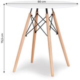  Okrugli bijeli stol 80 cm | shoptok.hr