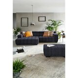 Hom`in KOTNA SEDEŽNA GARNITURA, tkanina temno siva | Shoptok.si