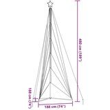 vidaXL LED božićno drvce 861 LED šareno 478 cm | shoptok.hr