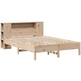 vidaXL Knjižna postelja brez vzmetnice 135x190 cm trdna borovina | Shoptok.si