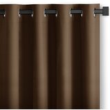 Restilo curtain CARLI color brown plain style classic silver eyelets type of material - textiles oxford 200x270 Cijene