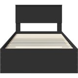  Krevetna konstrukcija s ladicama Crna i srebrna 100 x 200 cm | Eponuda.com