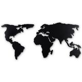 Bystag Črna kovinska stenska dekoracija World Map XL Cene