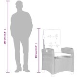  5-dijelni vrtni blagovaonski set od poliratana s jastucima bež | shoptok.hr