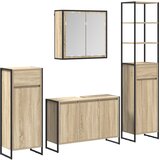  Set namještaja za kupaonicu Sonoma hrast Konstruirano drvo | shoptok.hr