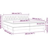  box spring s madracem LED krem 200x200 cm od tkanine | shoptok.hr