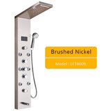 rozin Plošča za tuširanje, trojna kontrola, LED prikaz temperature, brušena 8009, (5000159274) | Shoptok.si