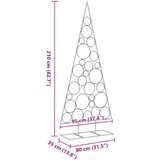 vidaXL Metalno ukrasno božićno drvce crno 210 cm | shoptok.hr