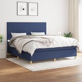 The Living Store Box spring postelja z vzmetnico modra 180x200 cm blago - Box Spring Postelja, (21514615) | Shoptok.si