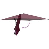  Vrtni suncobran Bordeaux Crvena 248,5 x 247,5 x 160 cm | Eponuda.ba