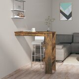 vidaXL Stenska barska miza dimljeni hrast 102x45x103,5 cm konstr. les Cene