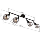 Globo 57904-4 - Spot svetiljka GLYPTAR 4xE14/40W/230V crna | Eponuda.com