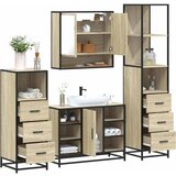vidaXL 4-dijelni set kupaonskog namještaja boja hrasta sonome drveni | shoptok.hr
