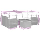  7-dijelni set vrtnih sofa od poliratana s jastucima crni Crna 70 x 62 x 69 cm | shoptok.hr