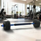  2-u-1 set bučica i olimpijske šipke 20 kg Crna i Plava | shoptok.hr