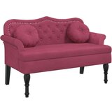  Klop z blazinami vinsko rdeča 120,5x65x75 cm žamet | Shoptok.si