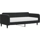 vidaXL Dnevna postelja z vzmetnico črna 100x200 cm žamet, (20937906) Cene