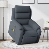 vidaXL Električni masažni naslonjač na podizanje tamnosivi baršun | shoptok.hr