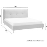 Bessagi Home Oblazinjena Postelja Camilla, Svetlo Siva, Žamet, 180x200 | Shoptok.si