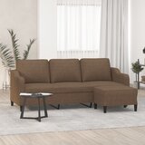vidaXL trosed s stolčkom za noge rjav 180 cm blago | Shoptok.si