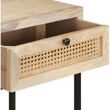  Konzolni stol 100x35x76 cm masivno drvo manga i prirodna trska | Eponuda.ba