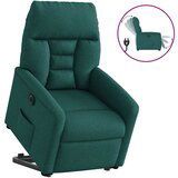 vidaXL Električni naslanjač s funkcijo vstajanja temno zeleno blago | Shoptok.si