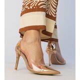 Gemre Champagne classic pumps with transparent upper Libra | Shoptok.si