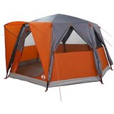 vidaXL Kabinski šotor s streho Siva in oranžna 425 x 396 x 222 cm, (5000091151) | Shoptok.si