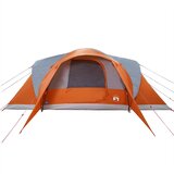  Kupolasti obiteljski šator 6 osoba sivo-narančasti vodootporni Siva 494 x 370 x 190 cm | Shoptok.si