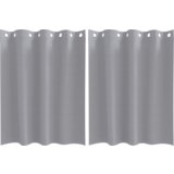 vidaXL Zavese z zavesami 2 pcs Svetlo siva 140 x 140 cm Poliester | Shoptok.si