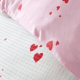 Catherine Lansfield Bijela/ružičasta posteljina za krevet za jednu osobu od krepa 135x200 cm Seersucker Heart – | shoptok.hr